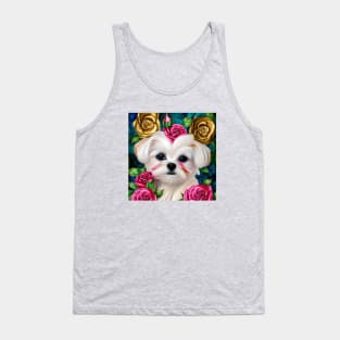 Maltese Dog Princess Tank Top